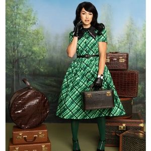 Slytherin Harry Potter x Unique Vintage Cora Swing Dress 💚🐍🖤 🪄✨ NWT. Medium